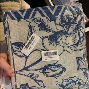 Blue Floral Pillow Cover Set - 4 Pack